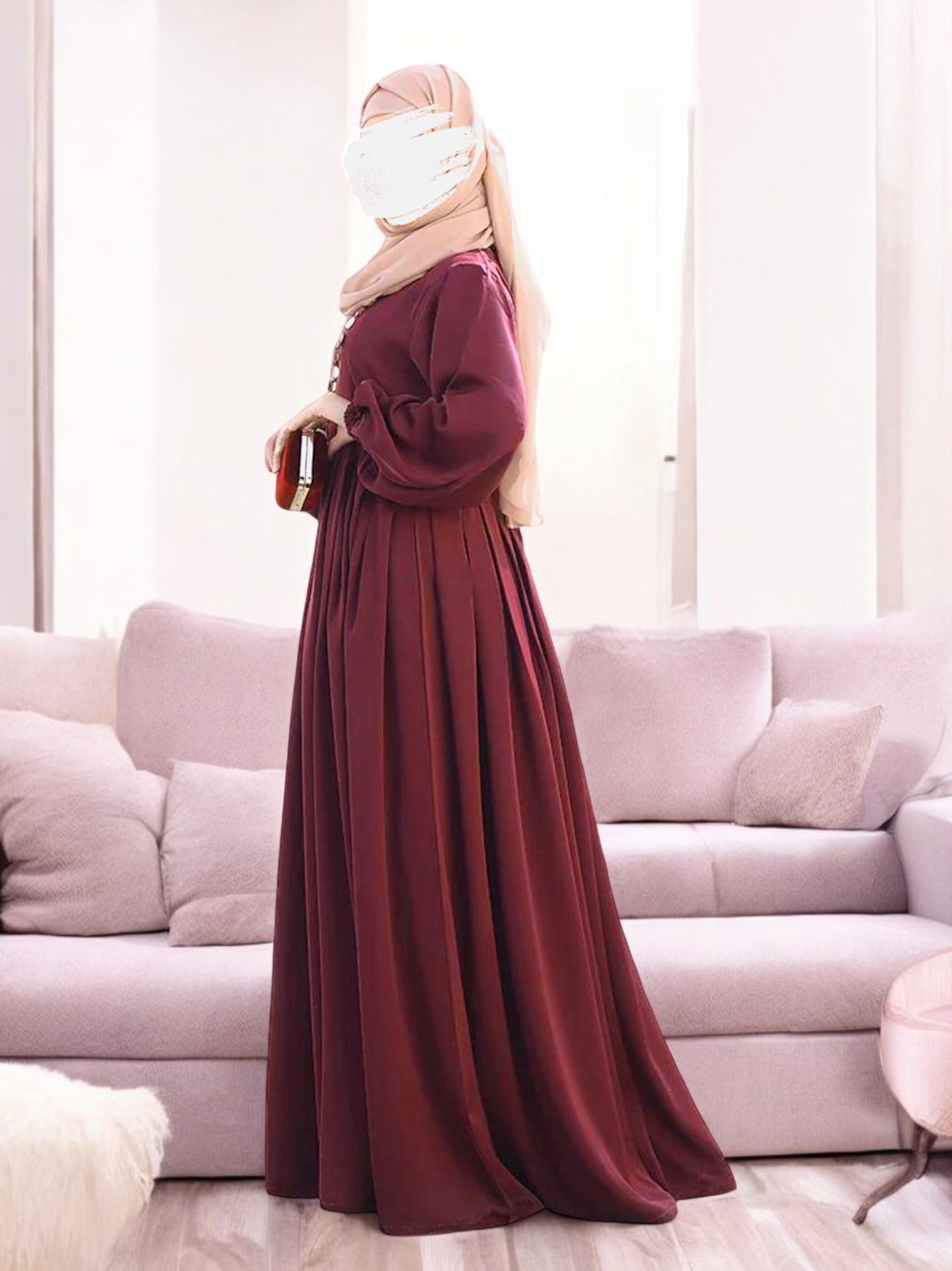 Absolute Designer Abaya with Umbrella Flare Bottom and Cuffed Sleeves