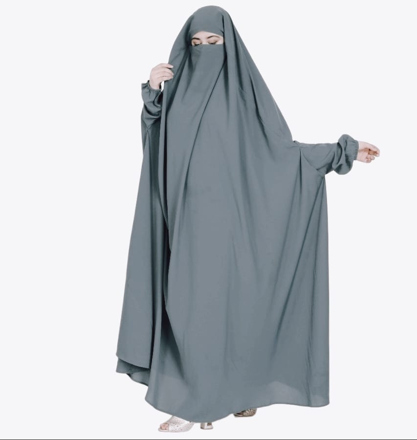 One Piece Jilbab With Adjustable Nose Piece