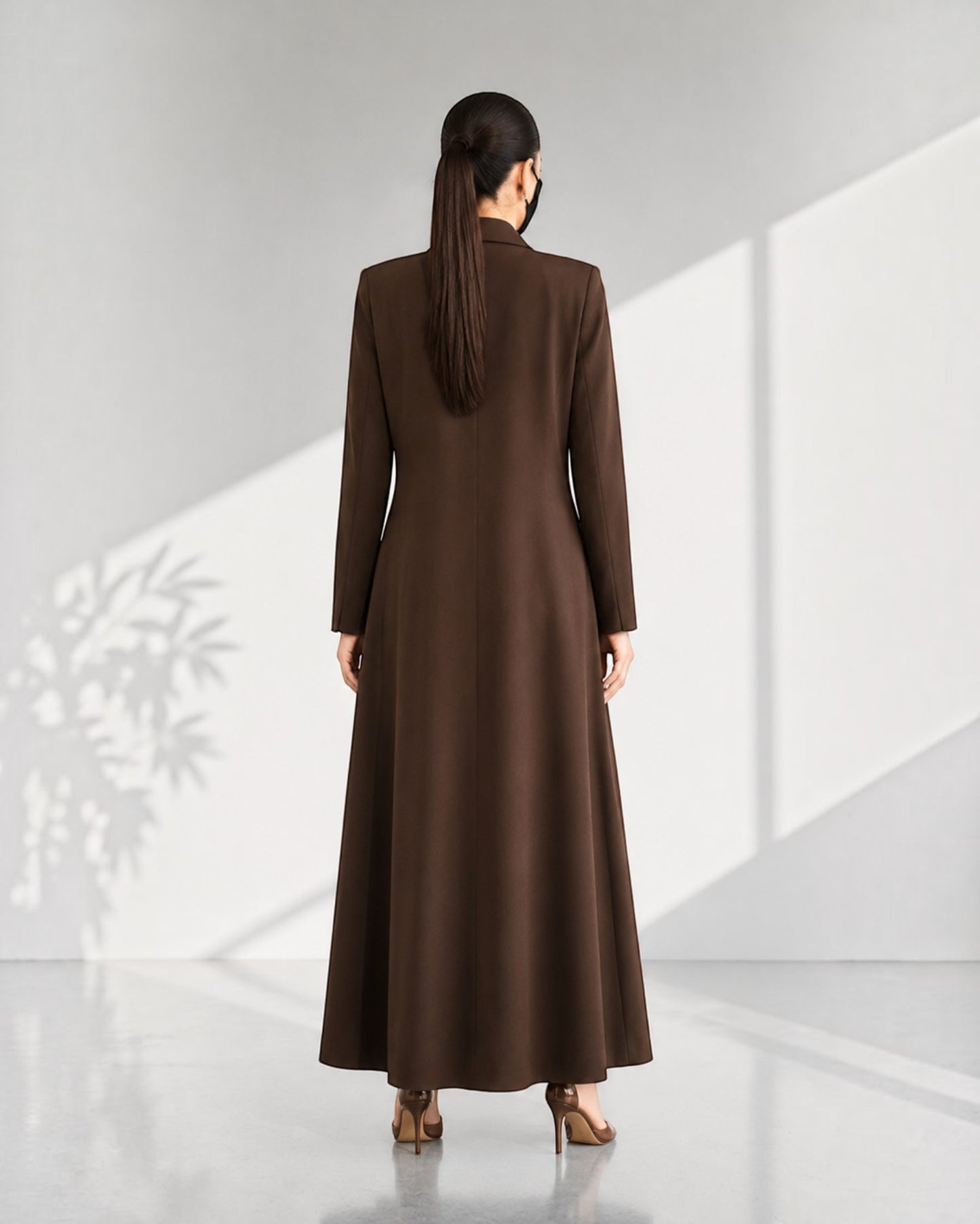 Trendy Mahram-Coat like Abaya in Flow Crepe Fabric