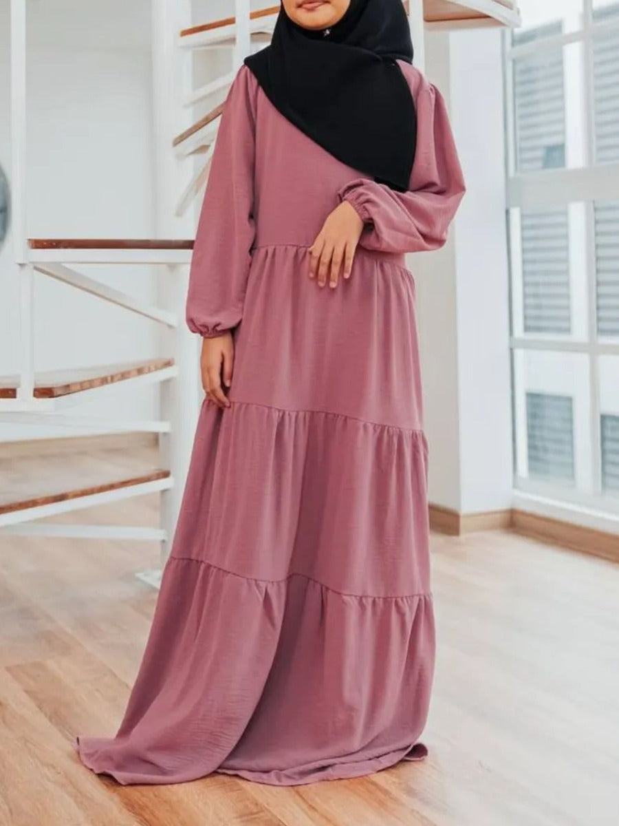 Layers of Grace: Multi-Layered Closed Abaya for Young Ones