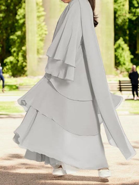 Elegant Front-Open Georgette Abaya for Kids