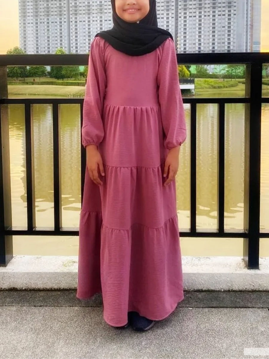 Layers of Grace: Multi-Layered Closed Abaya for Young Ones