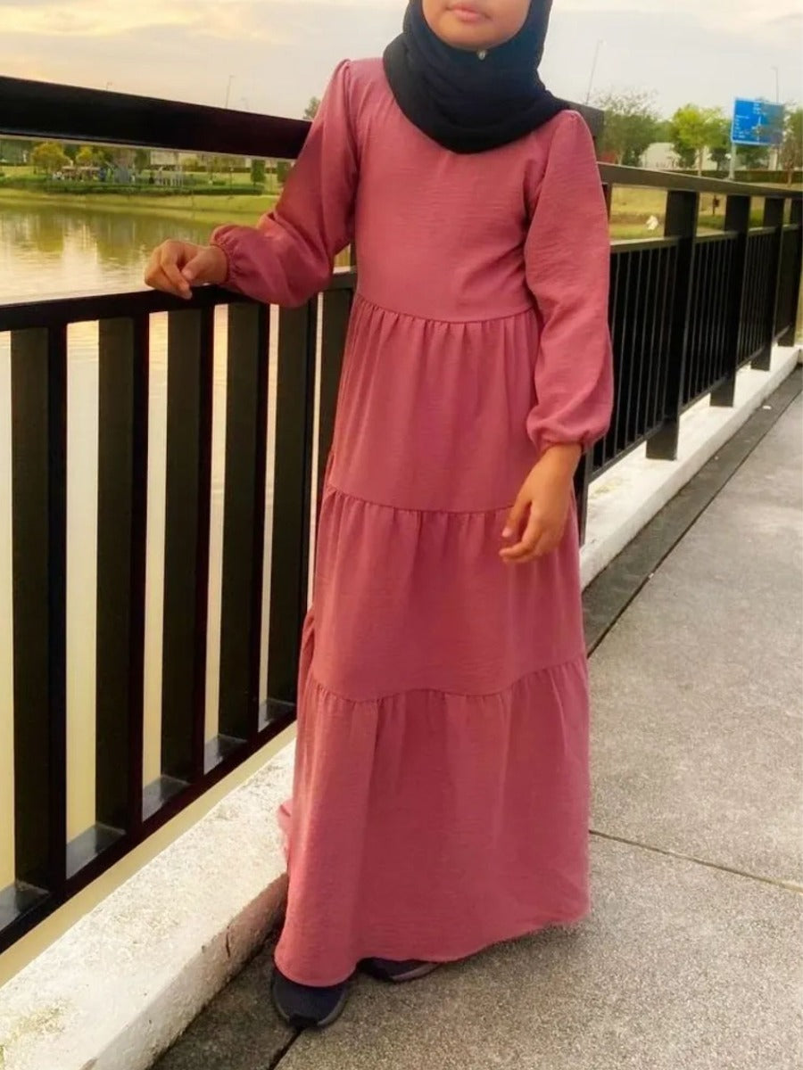 Layers of Grace: Multi-Layered Closed Abaya for Young Ones
