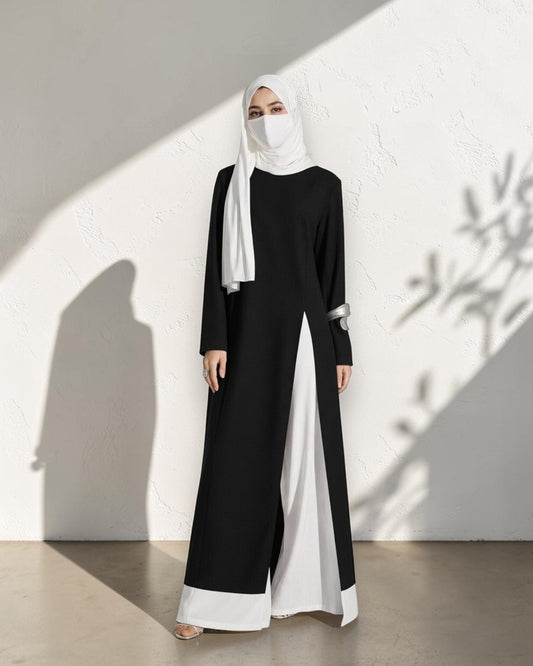 Mahram Modest Wear Set with Long Slit Top