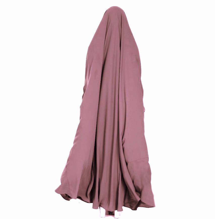 One Piece Jilbab With Adjustable Nose Piece