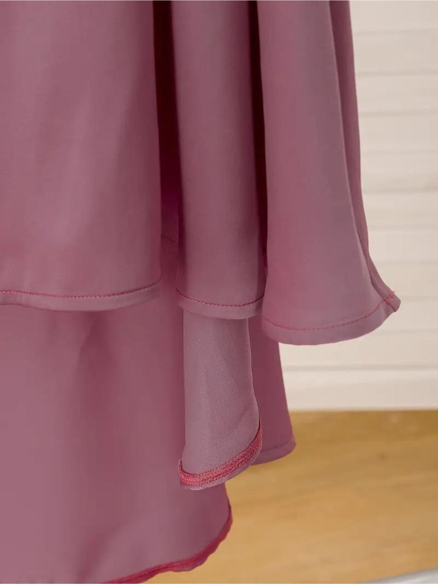 Two-Piece Abaya Set with Coordinated Sleeveless Khimar Hijab