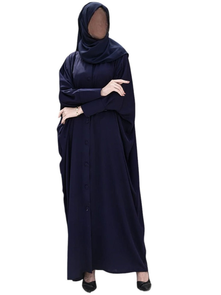 Front Open Kaftan in Firdaus Fabric with Matching Hijab