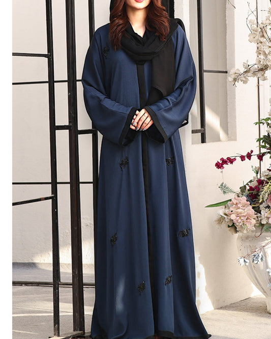 Front Open Abaya in Zoom Imported Fabric with Handwork