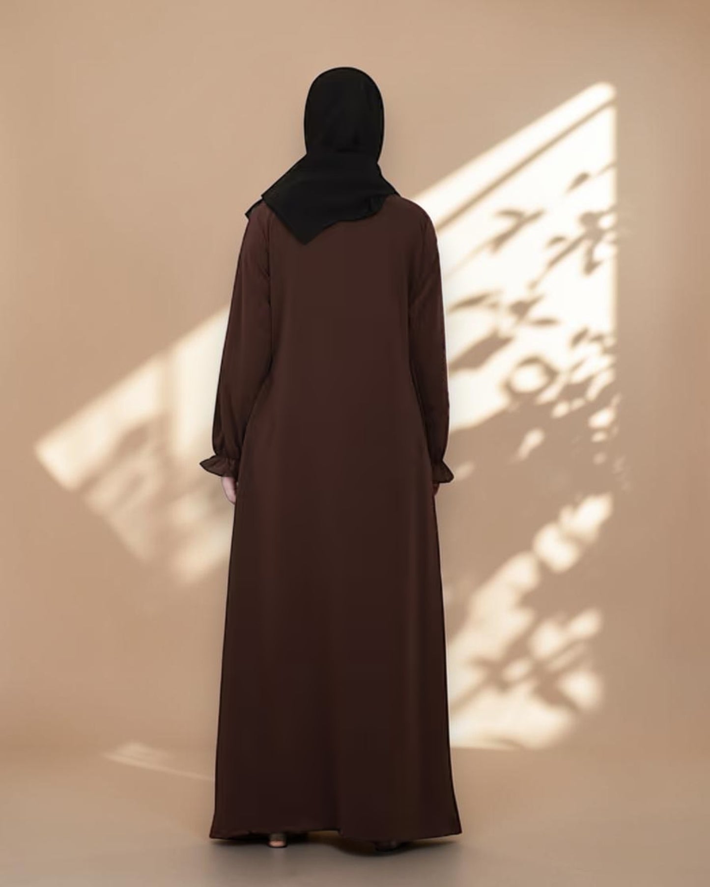 Mahram Brown Dress Abaya for Girls