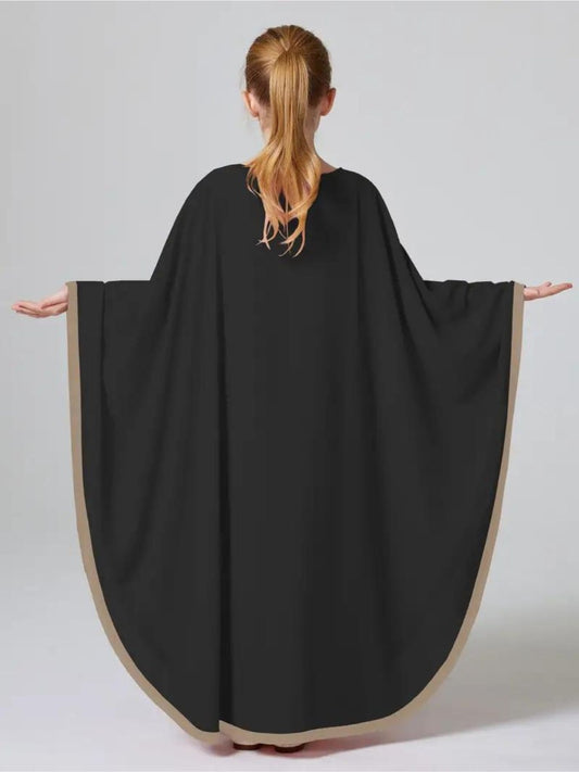Three-Piece Abaya Set For Kids with Butterfly Georgette Kaftan