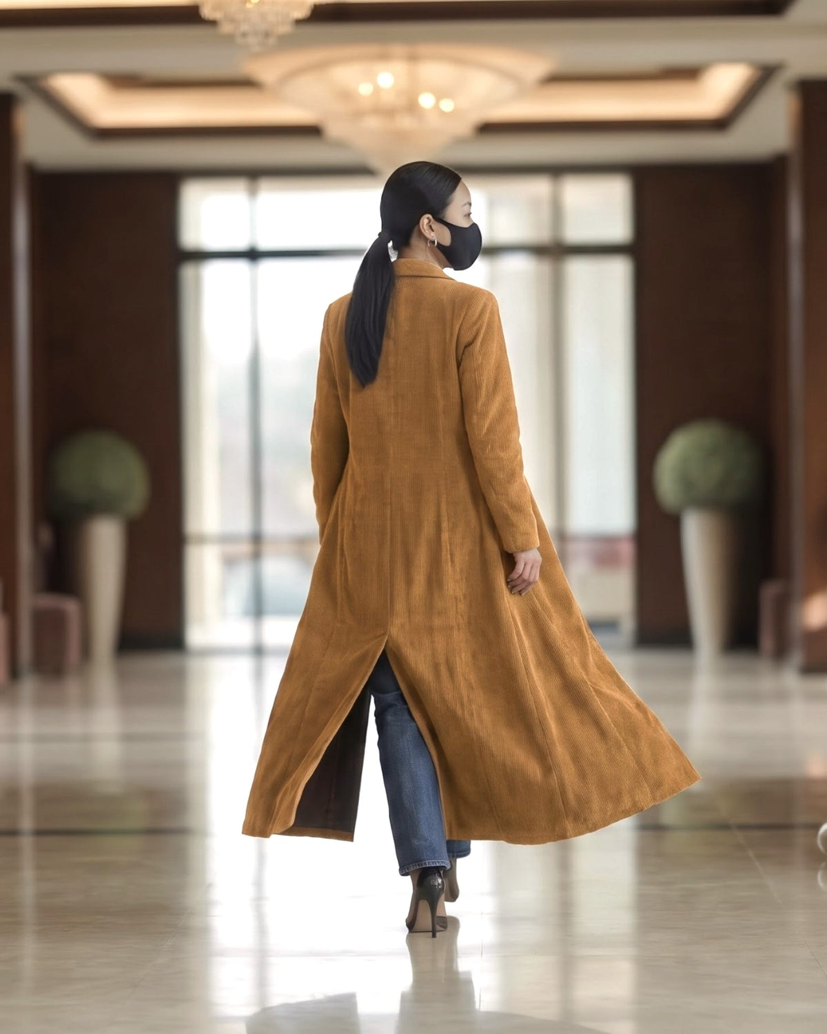 Tailored Corduroy Long Coat