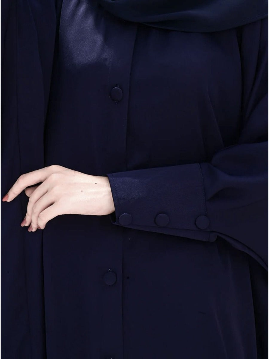 Front Open Kaftan in Firdaus Fabric with Matching Hijab