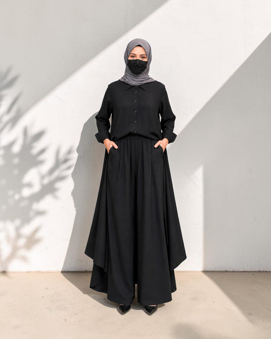 Designer Co-ord Set with Long Tunic and Elasticated Bottom