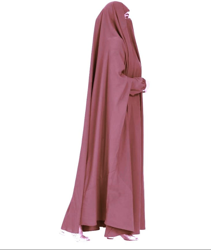 One Piece Jilbab With Adjustable Nose Piece