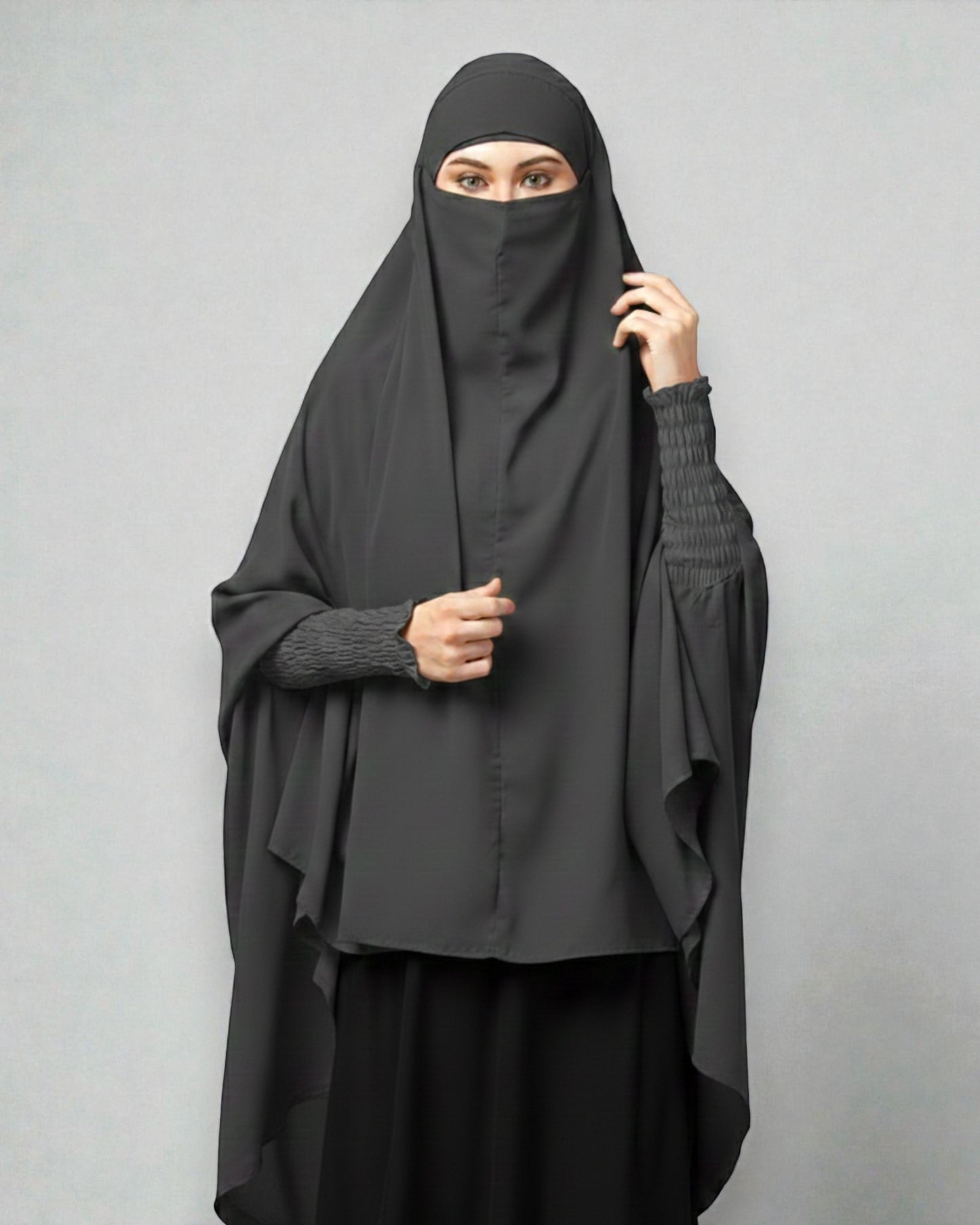 Khimar-Long Prayer Hijab With Mouth-Piece