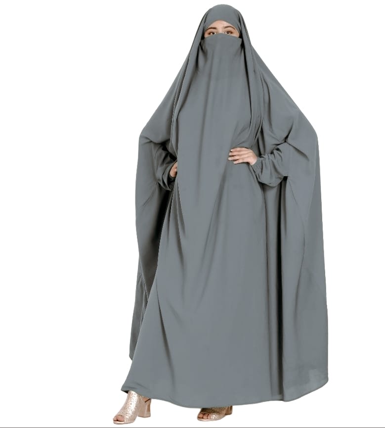 One Piece Jilbab With Adjustable Nose Piece