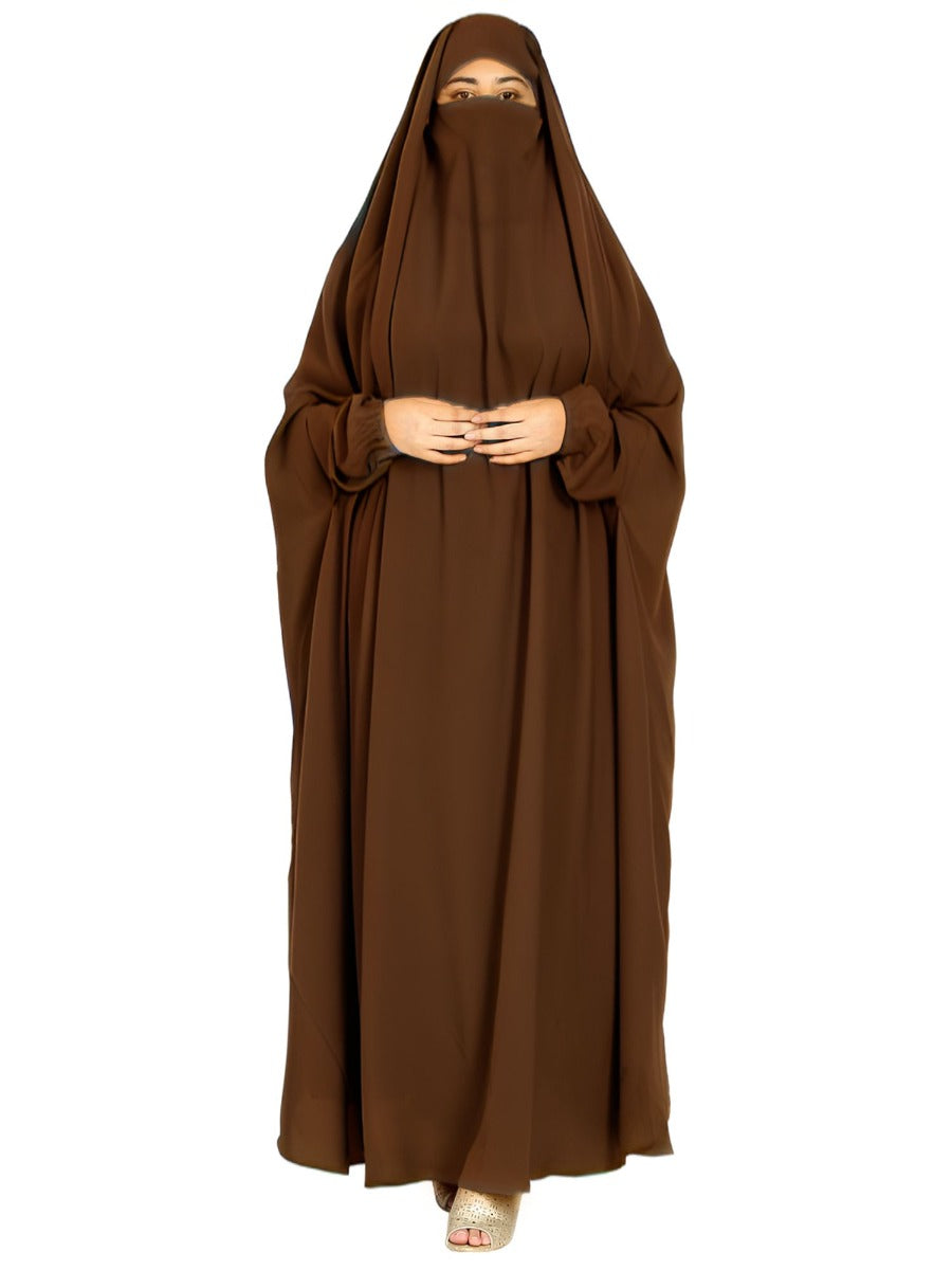 One Piece Prayer Jilbab With Adjustable Nose Piece