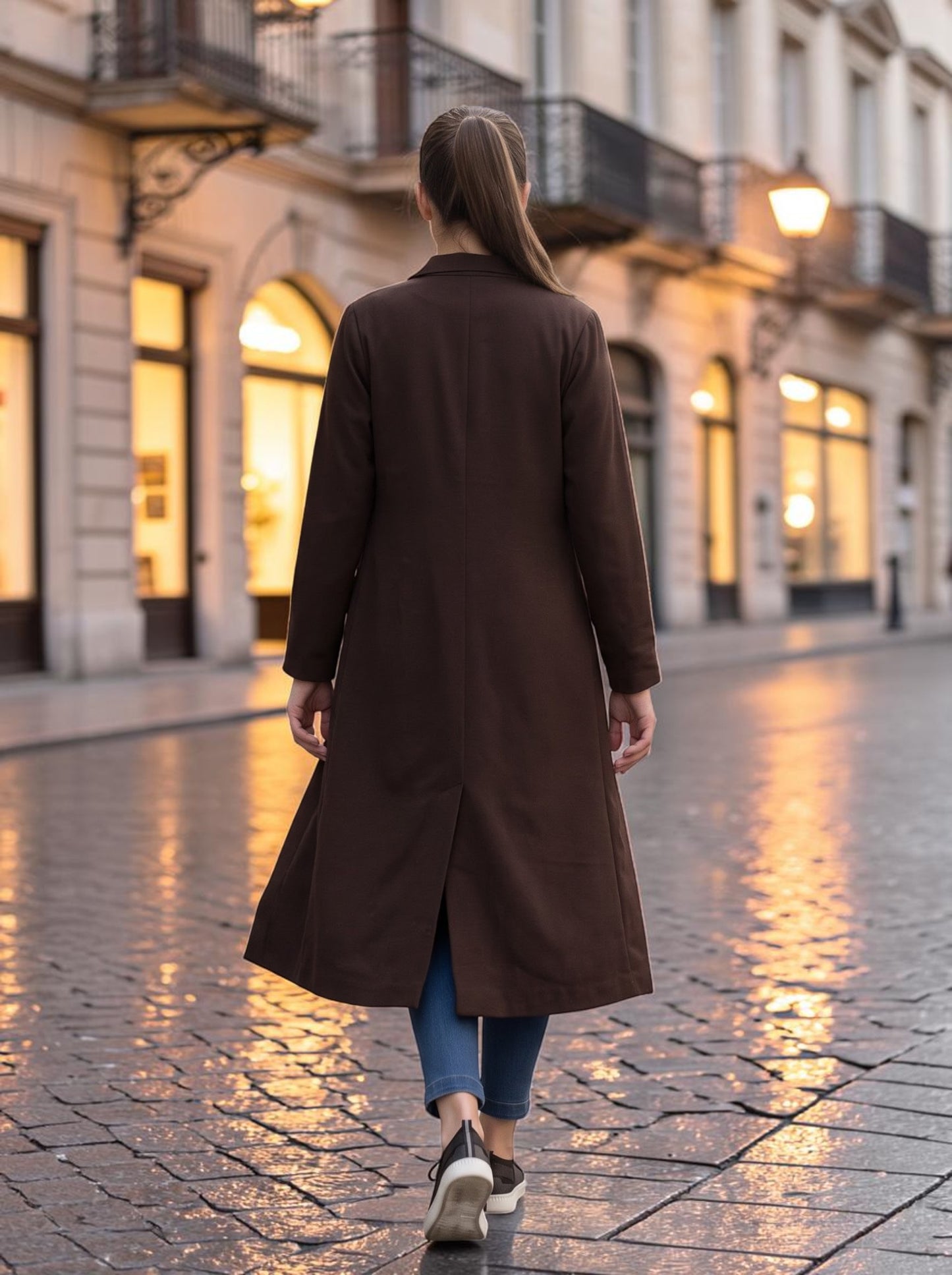 Longline Double-Breasted Blazer for Work | blazer-for-girls