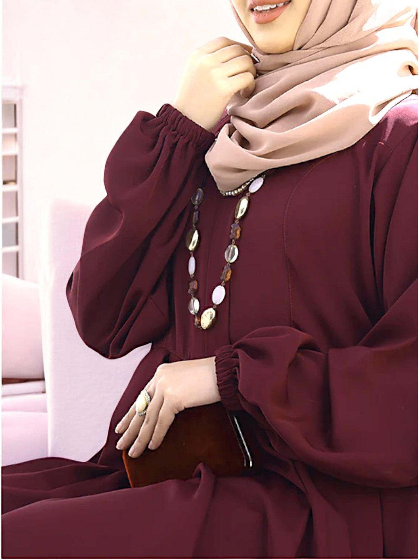 Absolute Designer Abaya with Umbrella Flare Bottom and Cuffed Sleeves