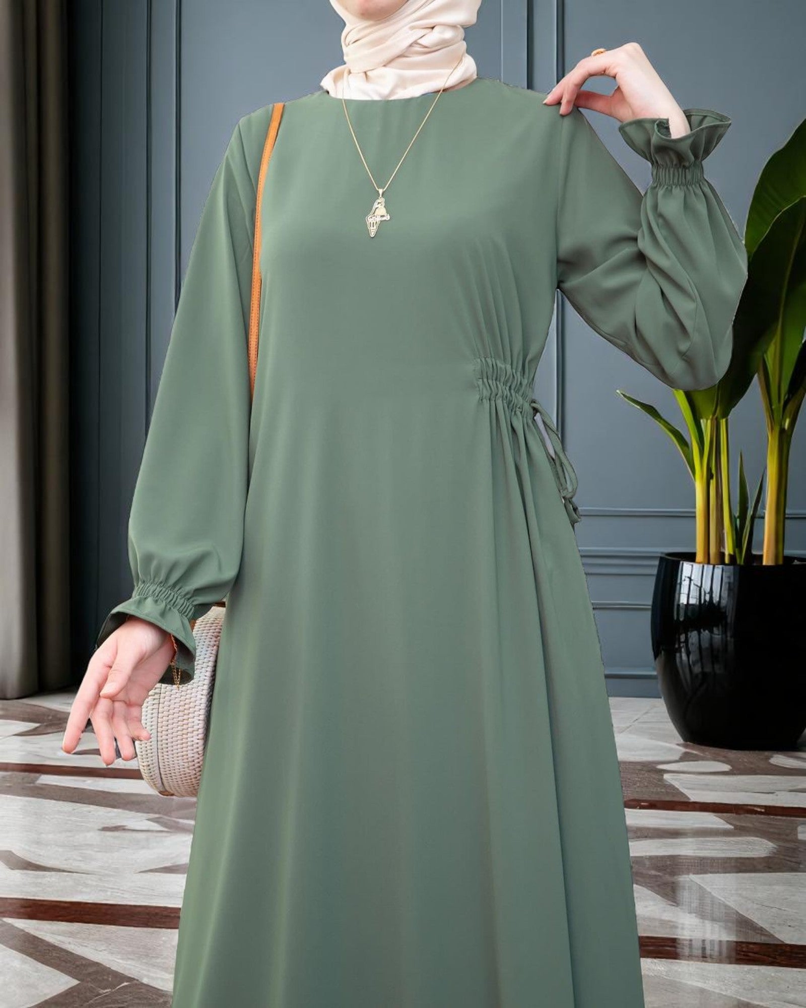 Simple & Elegant Firdaus Fabric Abaya with Side Belt Design & Complime Bashariya By Arfeenz Life Style LLP(AAI-2559) Simple & Elegant Firdaus Fabric Abaya with Side Belt Design & Complime Bashariya By Arfeenz Life Style LLP(AAI-2559)
