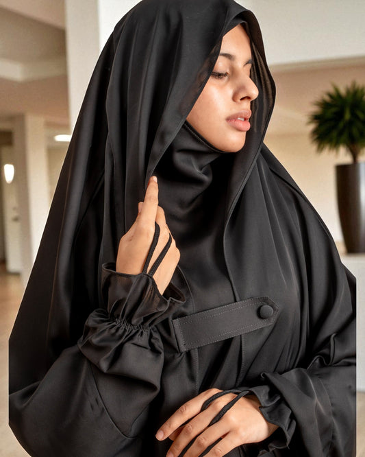 Graceful Saudi Jilbab Abaya in Premium Firdaus Fabric