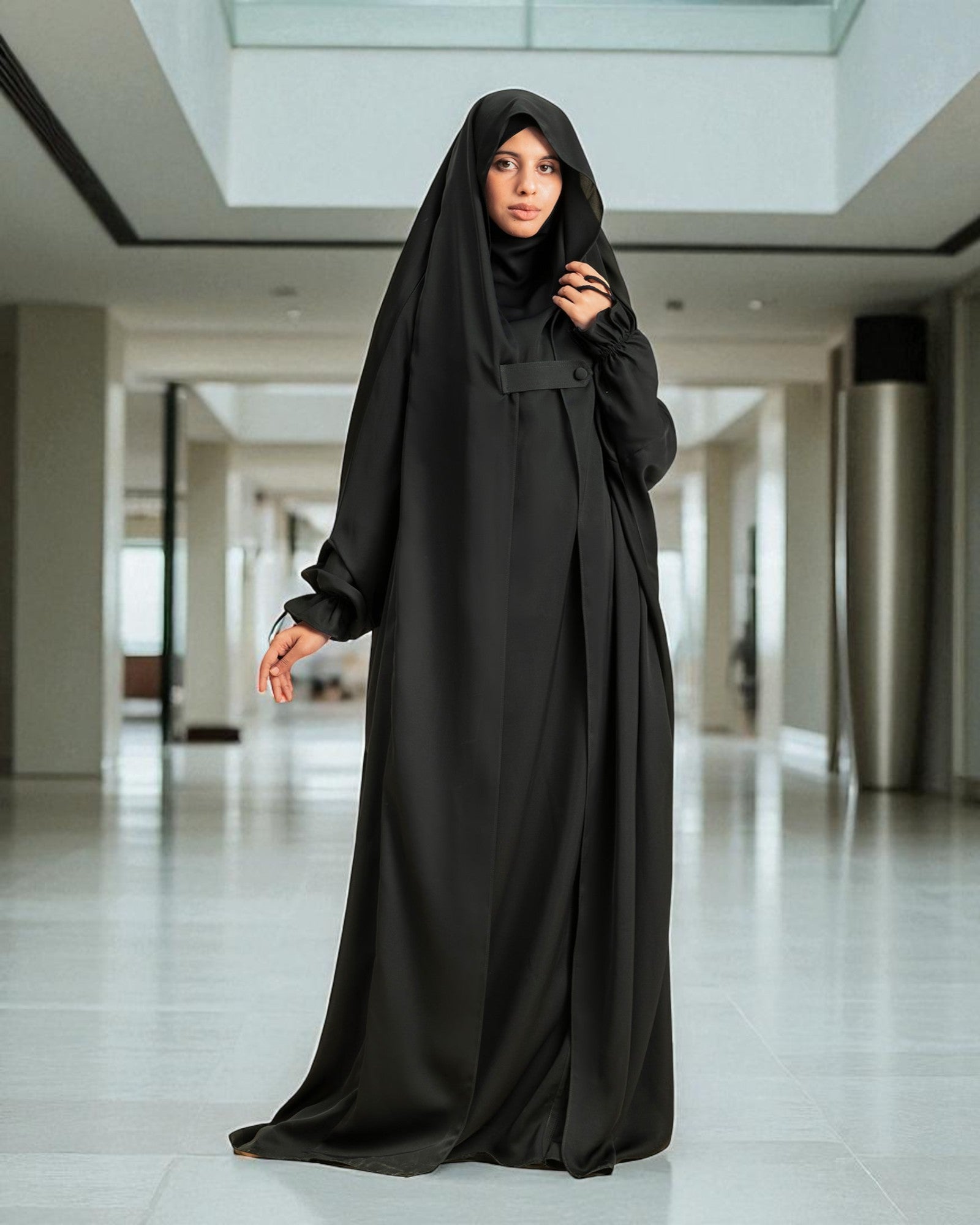 Elegant Saudi Jilbab Abaya in Premium Firdaus Fabric – Bashariya