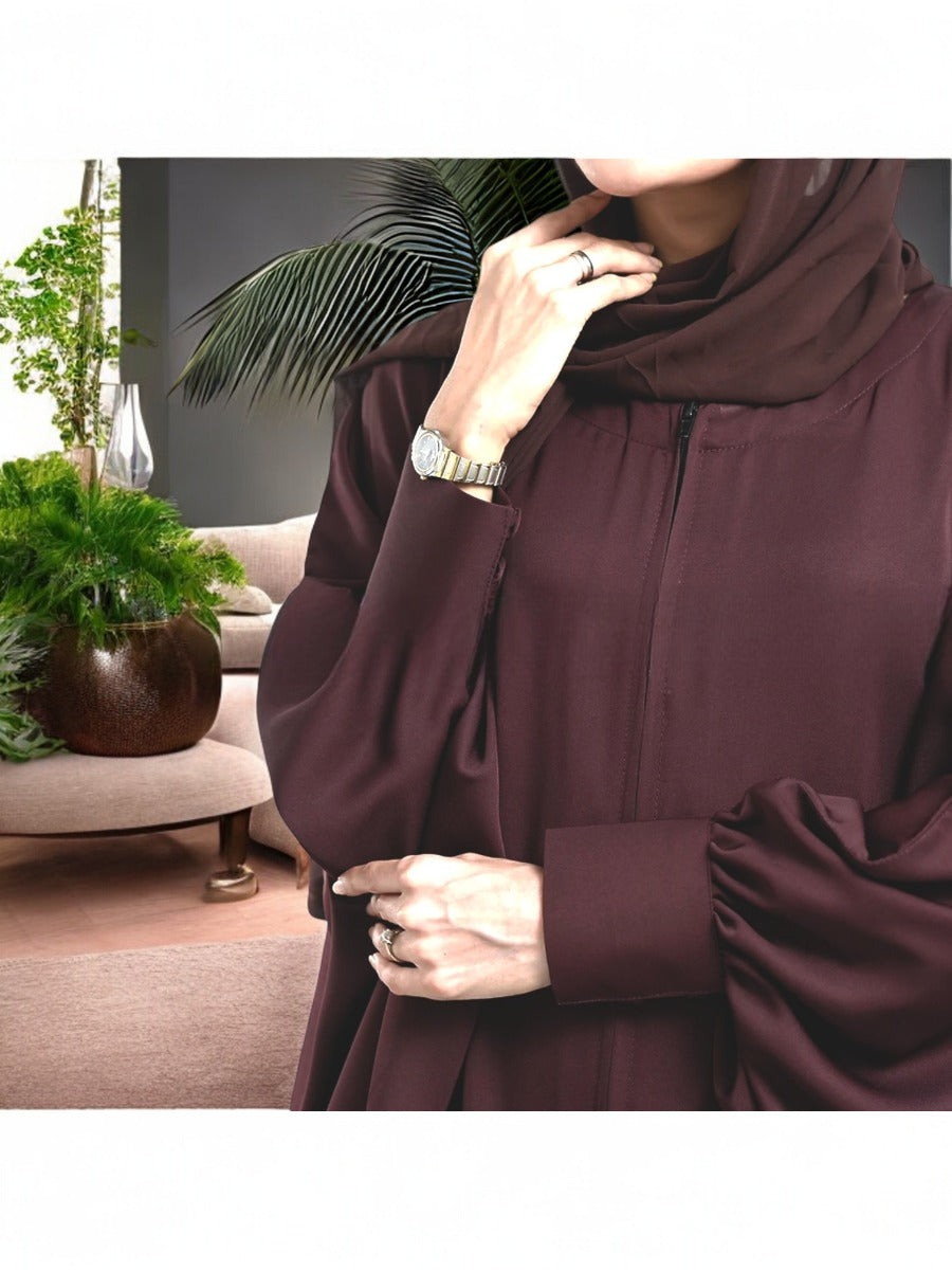 Bashariya Free Size Kaftan With Zipper Opening On Yoke.