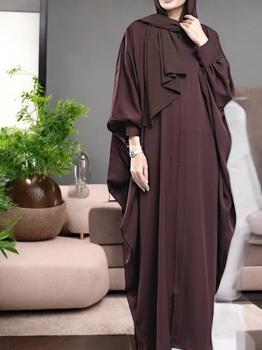 Bashariya Free Size Kaftan With Zipper Opening On Yoke.