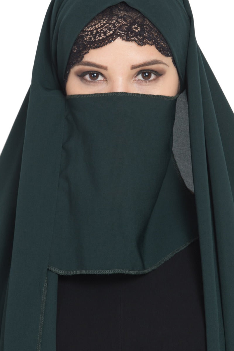 Irani Chador with Detatchable Nose Piece-Made in Nida Matt