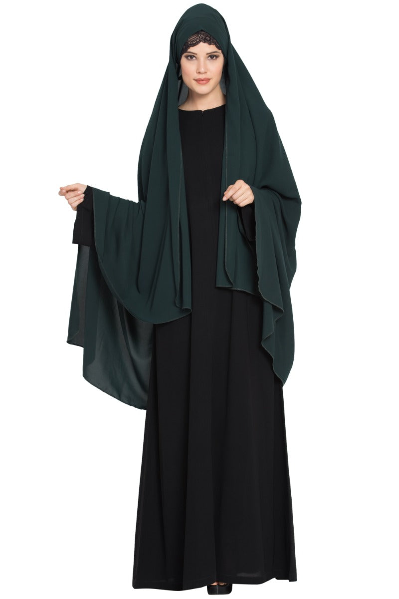Irani Chador with Detatchable Nose Piece-Made in Nida Matt