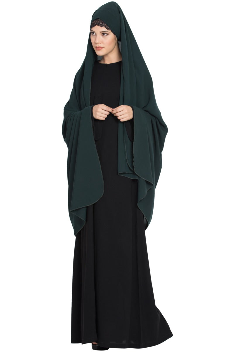 Irani Chador with Detatchable Nose Piece-Made in Nida Matt
