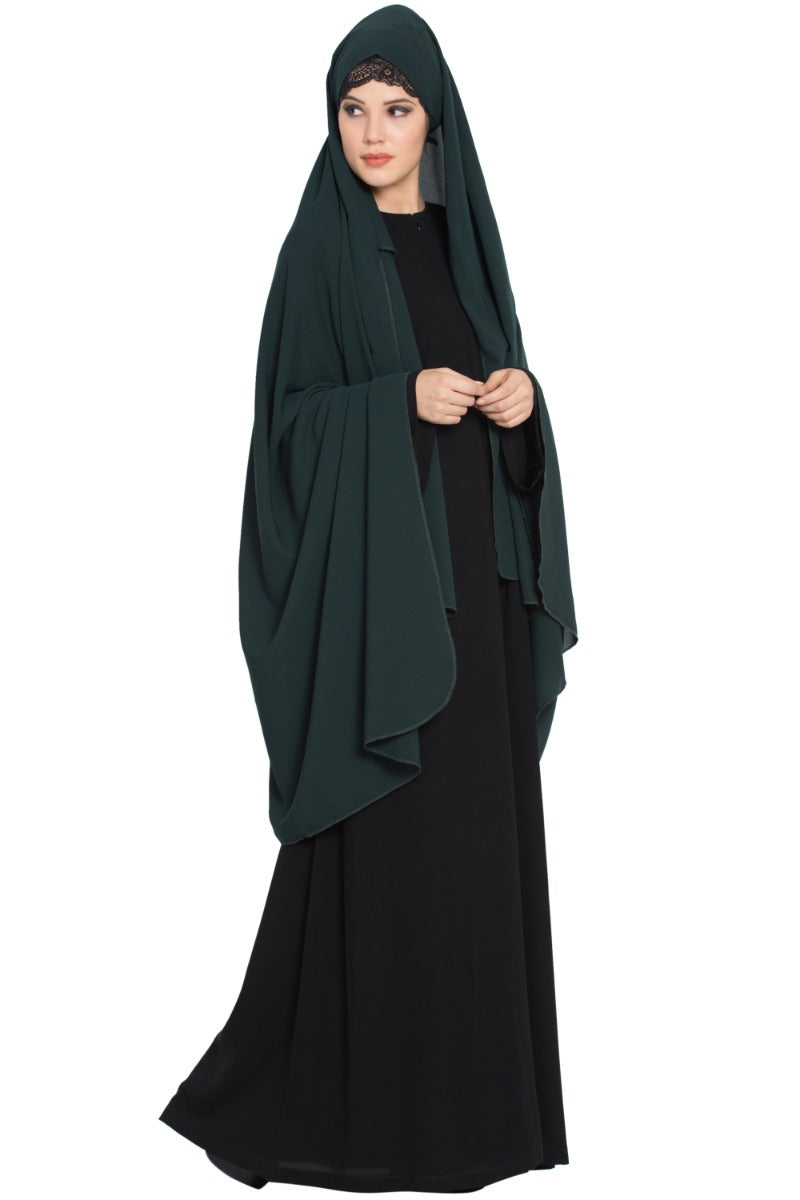 Irani Chador with Detatchable Nose Piece-Made in Nida Matt