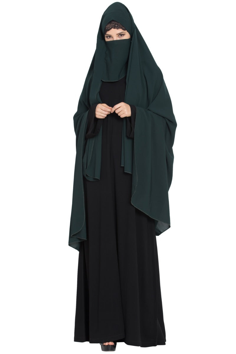 Irani Chador with Detatchable Nose Piece-Made in Nida Matt