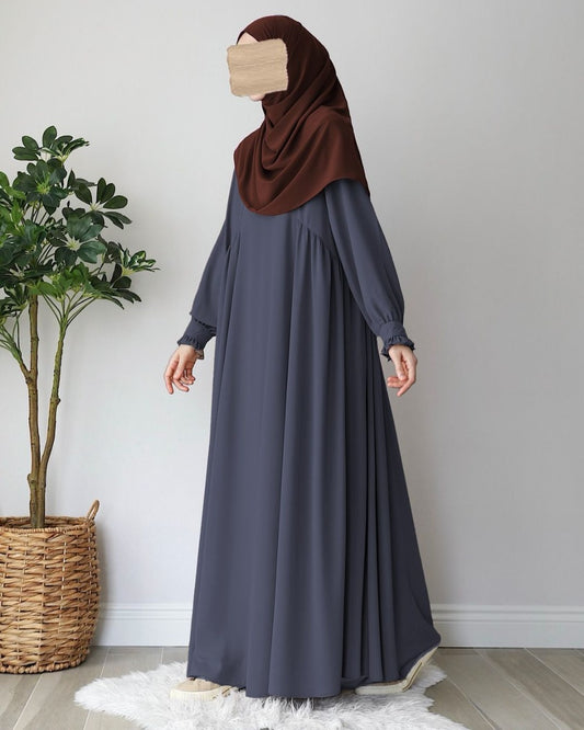 Turkish Style Closed Abaya with Extra Flare