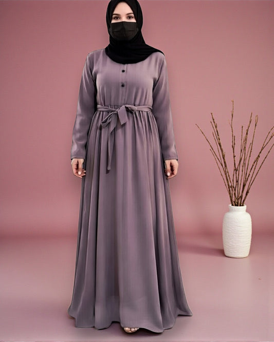 Stylish Umbrella Flare Mahram-Abaya with Matching Hijab