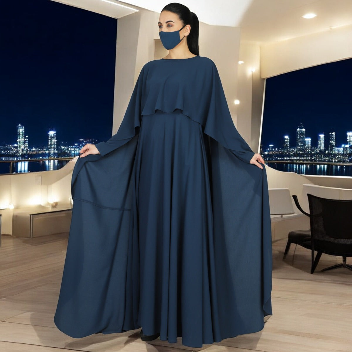 Princes Abaya Dress In Dual Layer