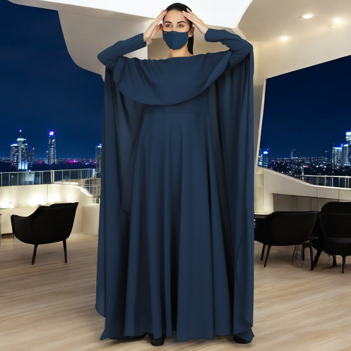 Princes Abaya Dress In Dual Layer