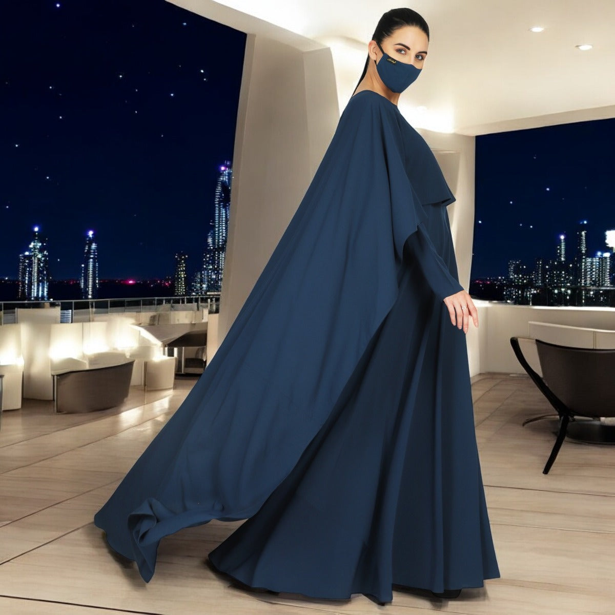 Princes Abaya Dress In Dual Layer