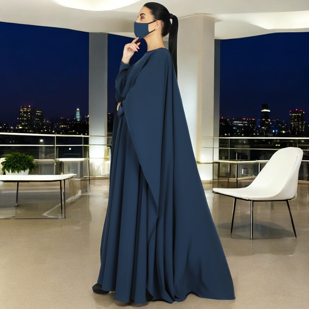 Princes Abaya Dress In Dual Layer