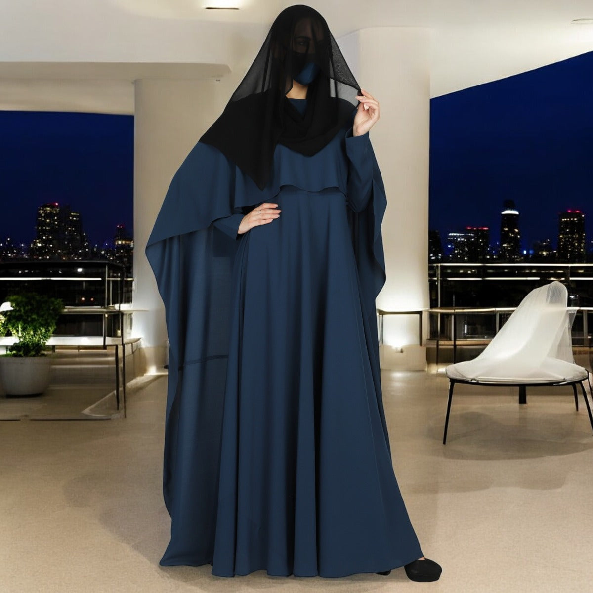Princes Abaya Dress In Dual Layer