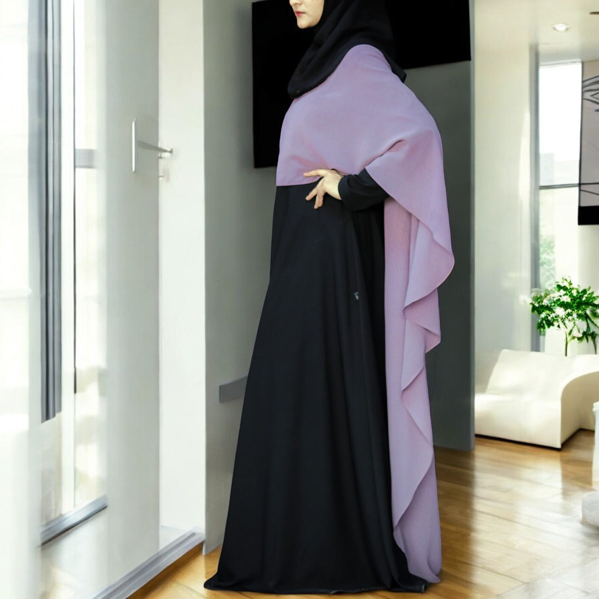 Princes Abaya Dress In Dual Layer