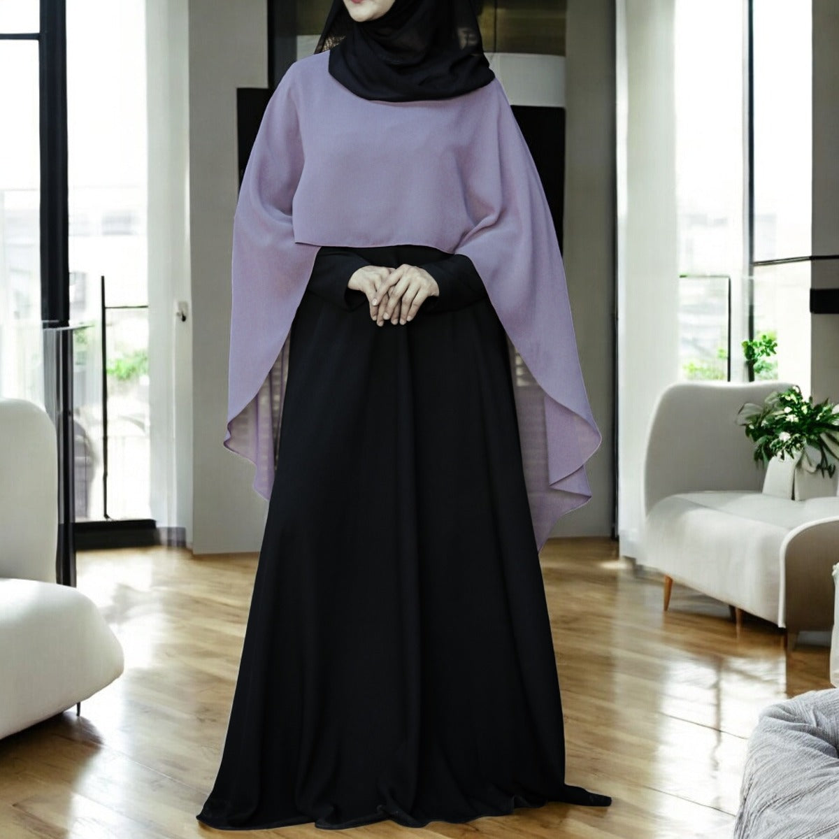 Princes Abaya Dress In Dual Layer