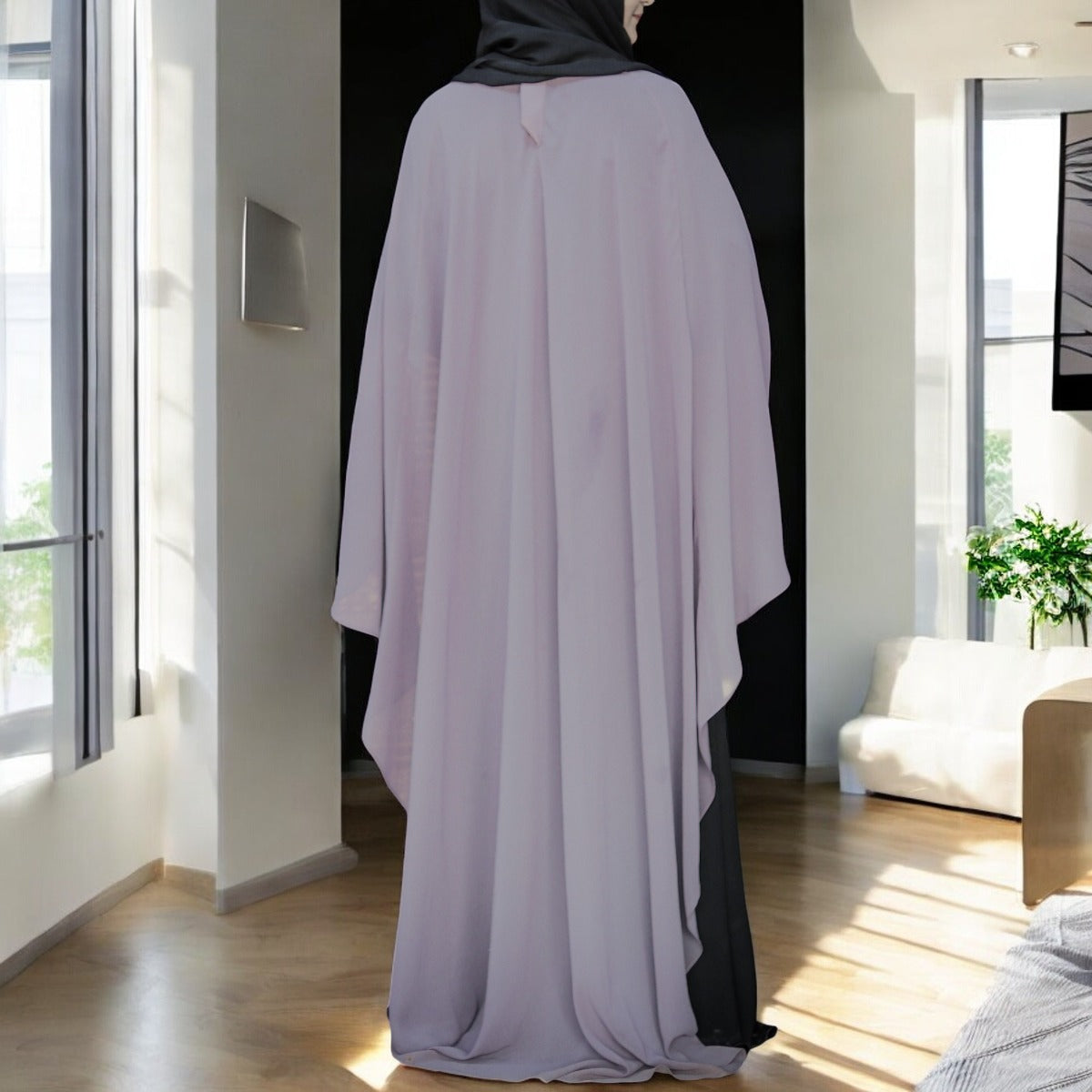 Princes Abaya Dress In Dual Layer