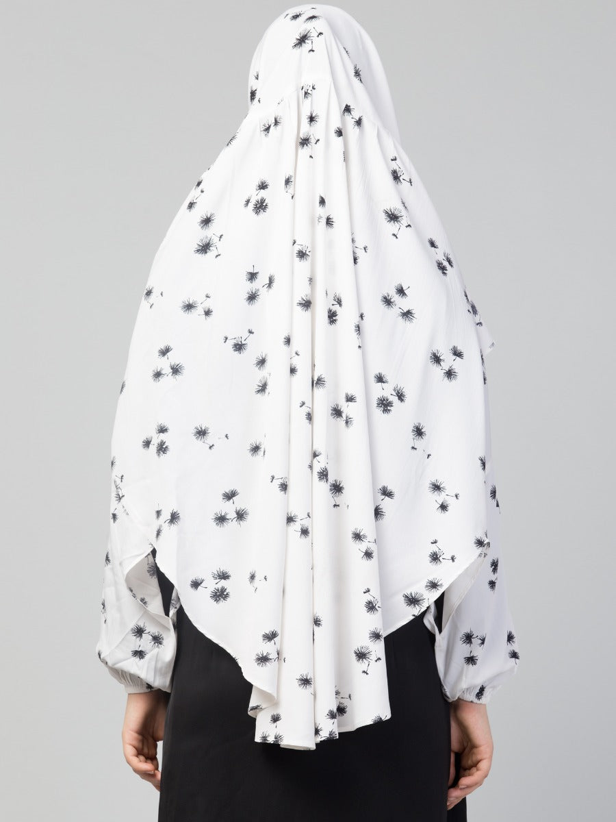 Printed Khimar With Attached Mouthpiece