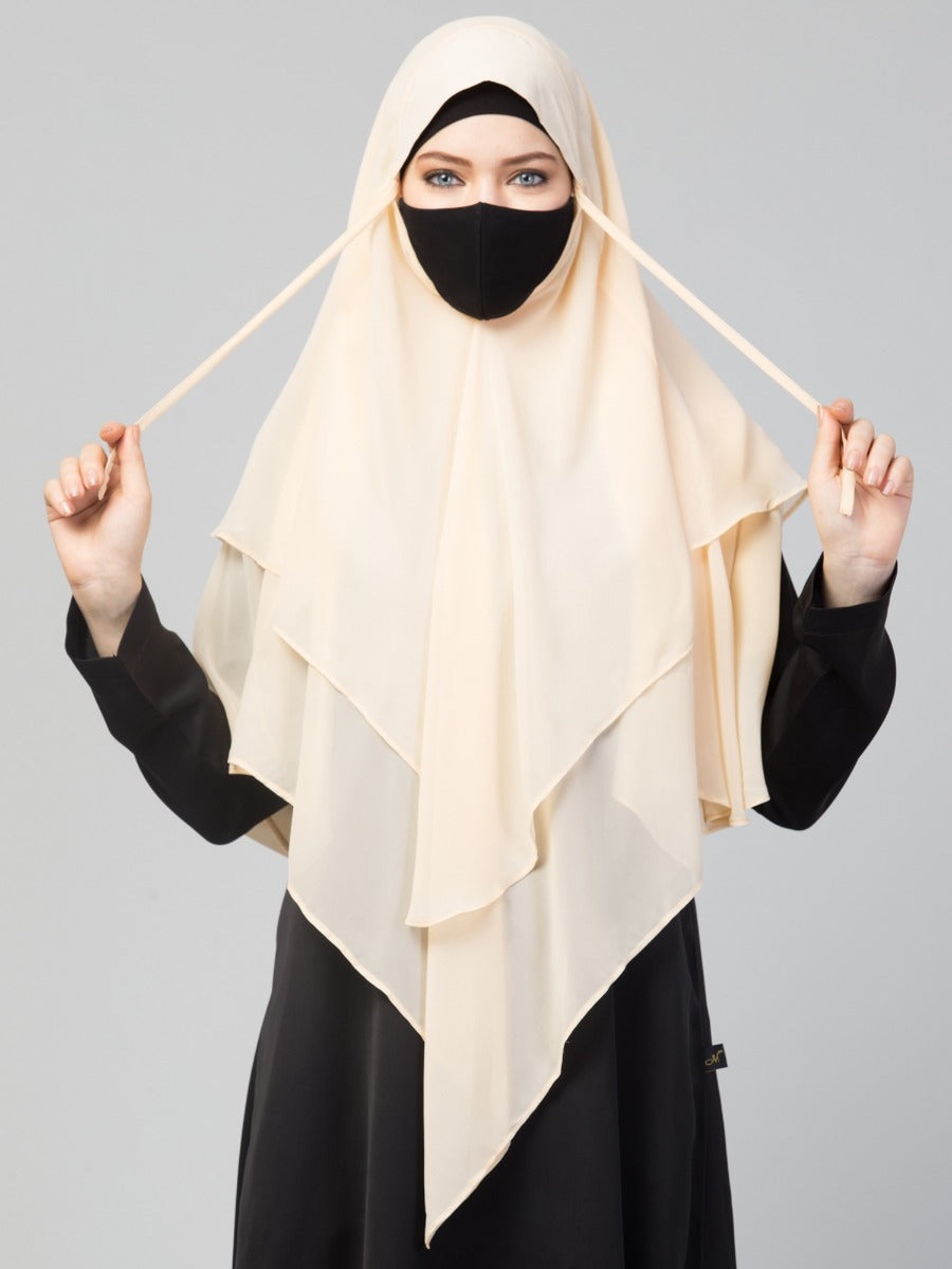 Triangular Khimar In Layers