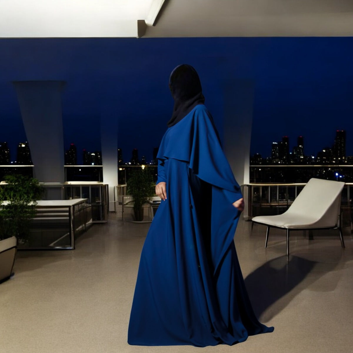 Princes Abaya Dress In Dual Layer