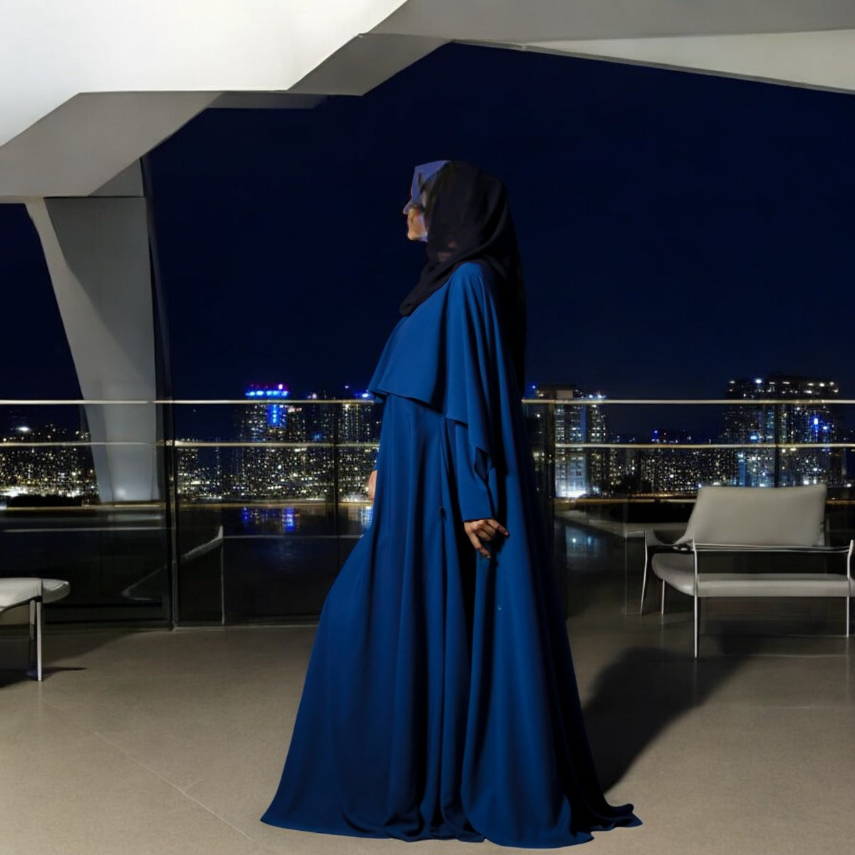 Princes Abaya Dress In Dual Layer
