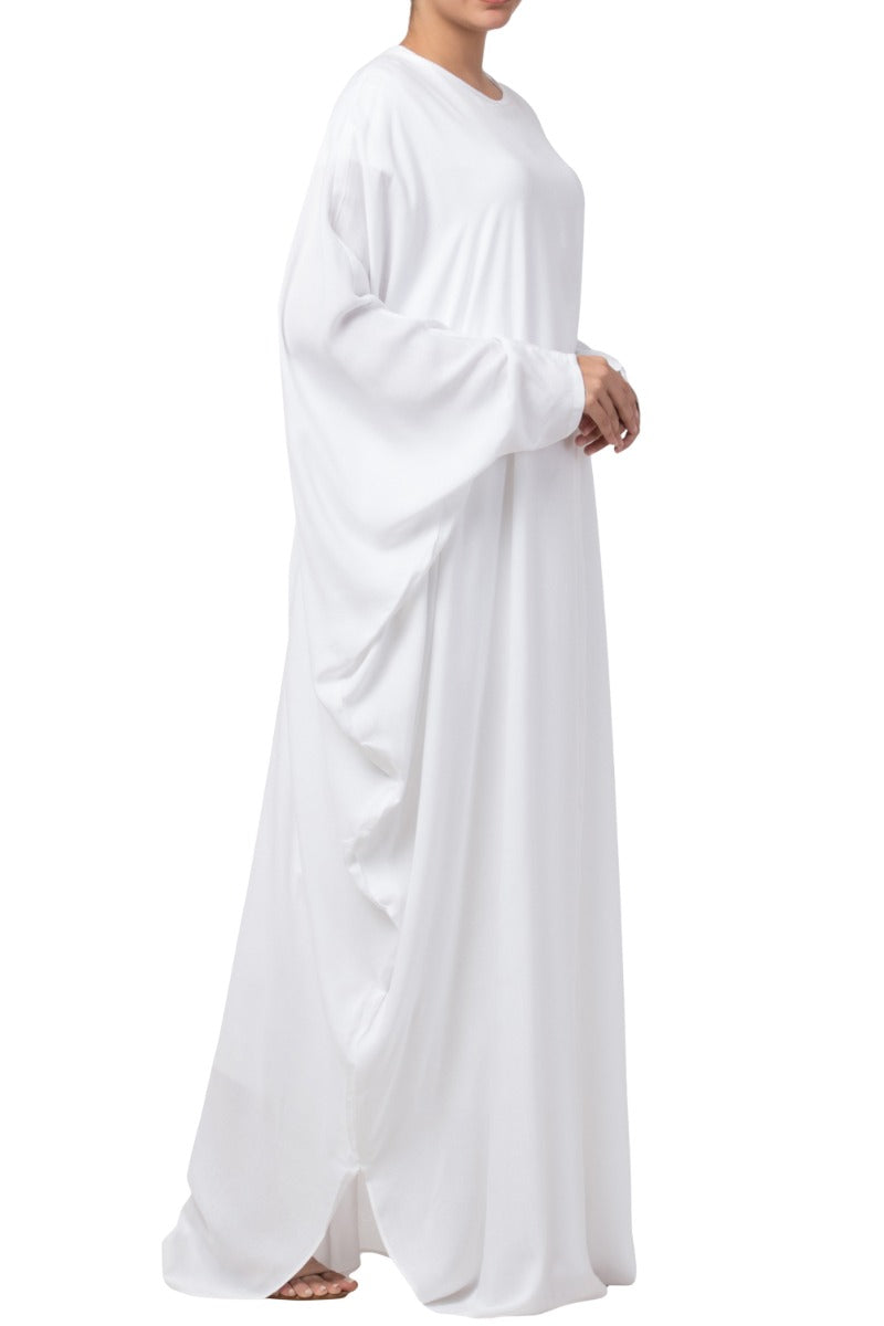 Stylish White Kaftan In Rayon Cotton fabric