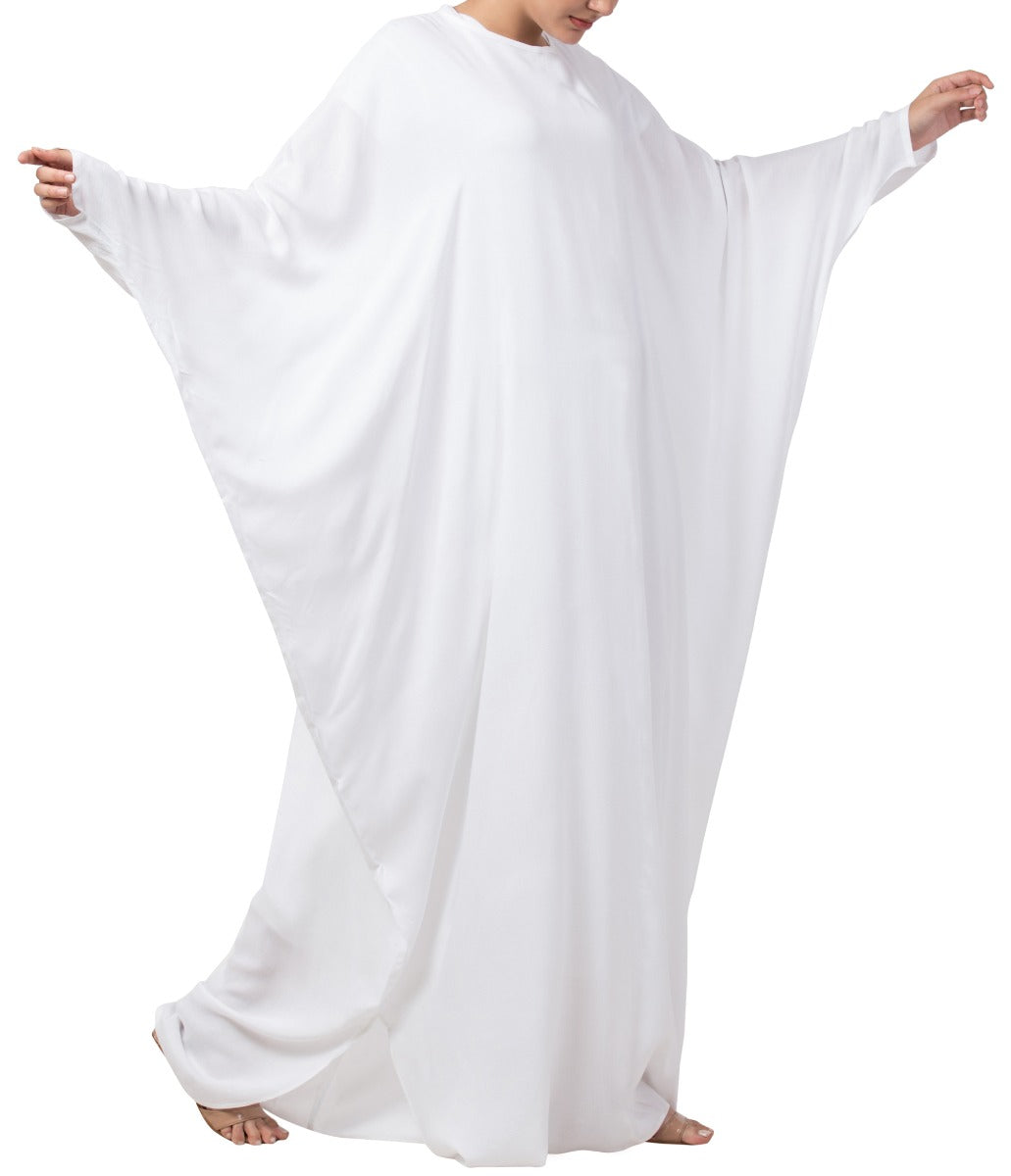 Stylish White Kaftan In Rayon Cotton fabric