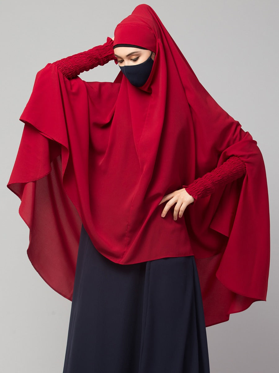 Khimar-Long Prayer Hijab With Mouth-Piece